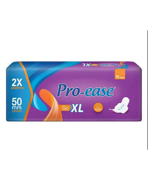 Pro-ease XL  50 mm Longer 2X Absorption 15 Pads